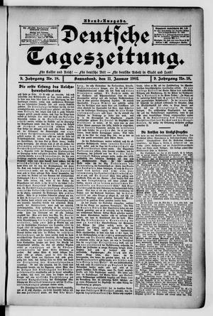 Deutsche Tageszeitung on Jan 11, 1902