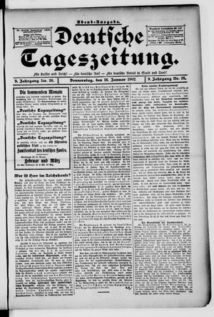 Deutsche Tageszeitung vom 16.01.1902