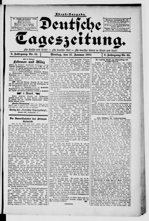 Deutsche Tageszeitung vom 27.01.1902