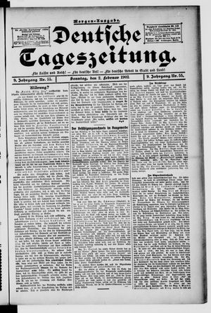 Deutsche Tageszeitung vom 02.02.1902