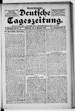 Deutsche Tageszeitung vom 04.02.1902