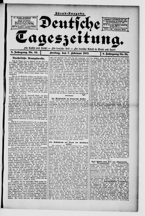Deutsche Tageszeitung on Feb 7, 1902