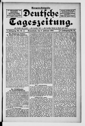 Deutsche Tageszeitung on Feb 8, 1902