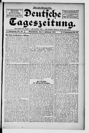 Deutsche Tageszeitung on Feb 8, 1902