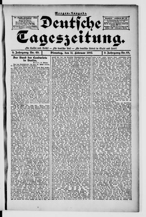 Deutsche Tageszeitung on Feb 11, 1902