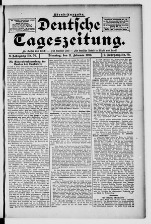 Deutsche Tageszeitung on Feb 11, 1902