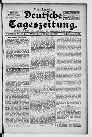 Deutsche Tageszeitung on Feb 12, 1902