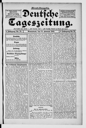 Deutsche Tageszeitung vom 15.02.1902