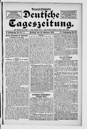 Deutsche Tageszeitung on Feb 28, 1902
