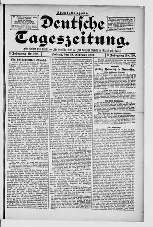 Deutsche Tageszeitung on Feb 28, 1902