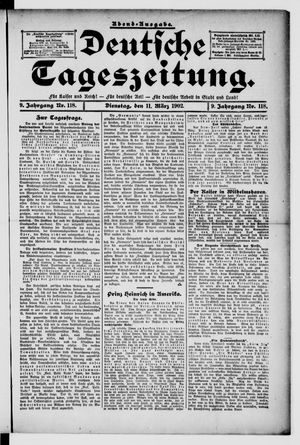 Deutsche Tageszeitung on Mar 11, 1902