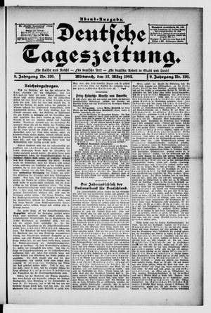 Deutsche Tageszeitung on Mar 12, 1902
