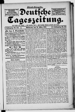 Deutsche Tageszeitung on Mar 26, 1902