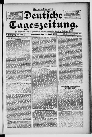 Deutsche Tageszeitung vom 12.04.1902