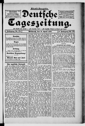 Deutsche Tageszeitung vom 16.04.1902