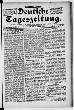 Deutsche Tageszeitung vom 19.04.1902