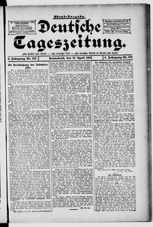 Deutsche Tageszeitung vom 19.04.1902