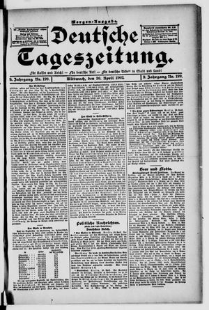 Deutsche Tageszeitung vom 30.04.1902