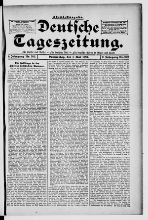 Deutsche Tageszeitung vom 01.05.1902