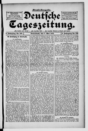 Deutsche Tageszeitung on May 3, 1902