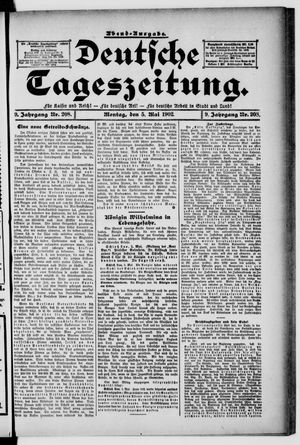 Deutsche Tageszeitung on May 5, 1902