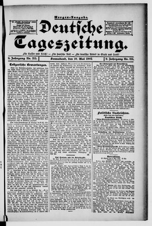 Deutsche Tageszeitung vom 10.05.1902