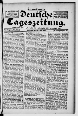 Deutsche Tageszeitung on May 11, 1902