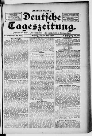 Deutsche Tageszeitung vom 12.05.1902