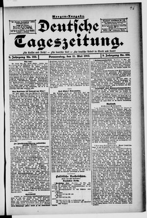 Deutsche Tageszeitung vom 15.05.1902