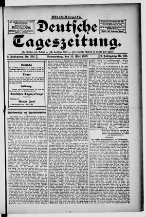 Deutsche Tageszeitung vom 15.05.1902