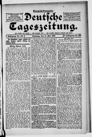 Deutsche Tageszeitung vom 18.05.1902