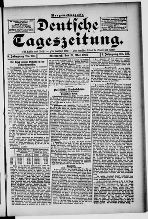 Deutsche Tageszeitung vom 21.05.1902