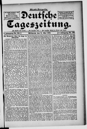 Deutsche Tageszeitung vom 21.05.1902