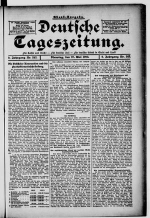 Deutsche Tageszeitung vom 27.05.1902