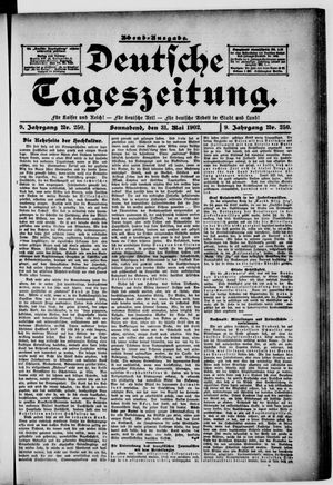 Deutsche Tageszeitung vom 31.05.1902