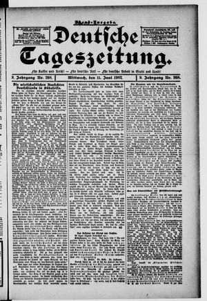Deutsche Tageszeitung vom 11.06.1902