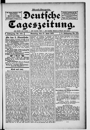 Deutsche Tageszeitung vom 17.06.1902