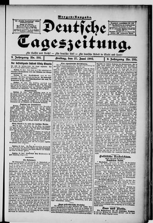 Deutsche Tageszeitung vom 27.06.1902