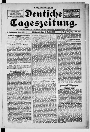 Deutsche Tageszeitung on Jul 2, 1902