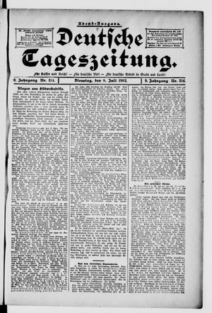 Deutsche Tageszeitung vom 08.07.1902