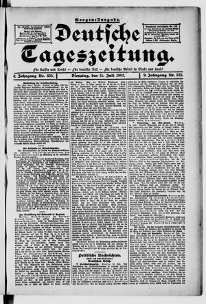 Deutsche Tageszeitung vom 15.07.1902