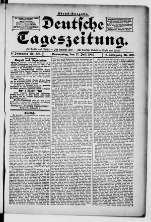 Deutsche Tageszeitung on Jul 17, 1902