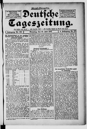 Deutsche Tageszeitung on Jul 22, 1902