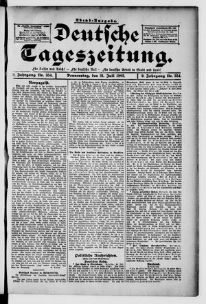 Deutsche Tageszeitung vom 31.07.1902