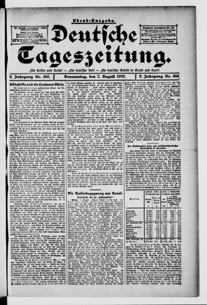 Deutsche Tageszeitung on Aug 7, 1902