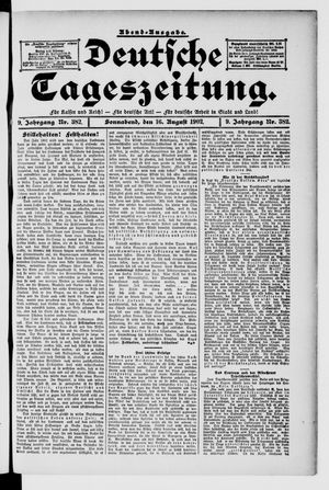 Deutsche Tageszeitung on Aug 16, 1902