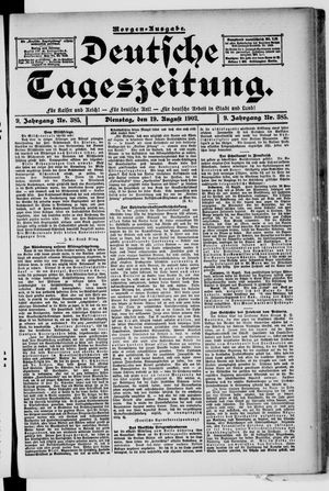 Deutsche Tageszeitung vom 19.08.1902