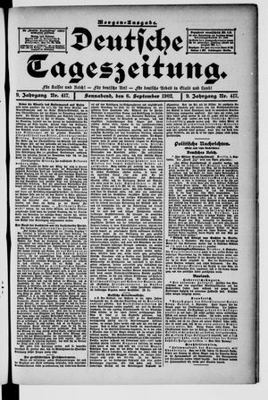 Deutsche Tageszeitung on Sep 6, 1902