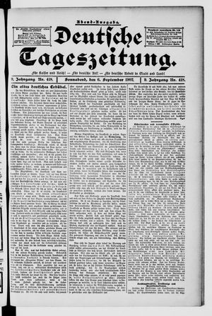 Deutsche Tageszeitung on Sep 6, 1902