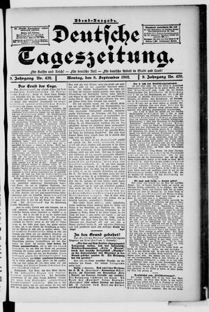 Deutsche Tageszeitung on Sep 8, 1902